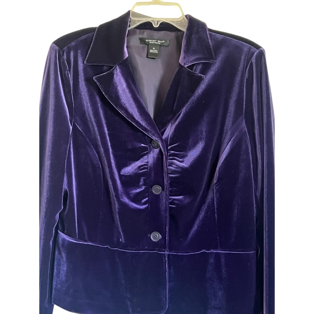Velvet Purple Blazer Jacket SZ XL Brigh Elegant Purple. Holidays Elegant NWOT